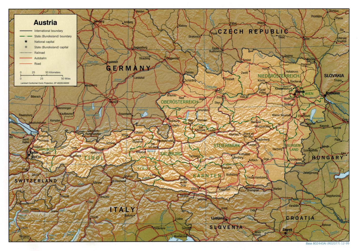 Áustria | Mapas Geográficos da Áustria