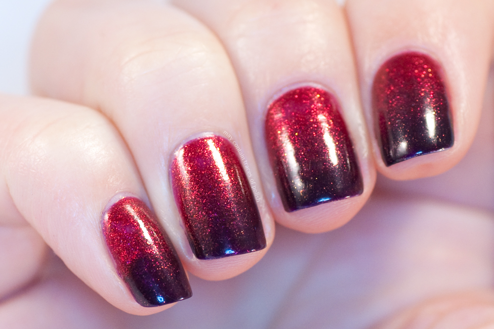 Red and purple gradient - May contain traces of polish