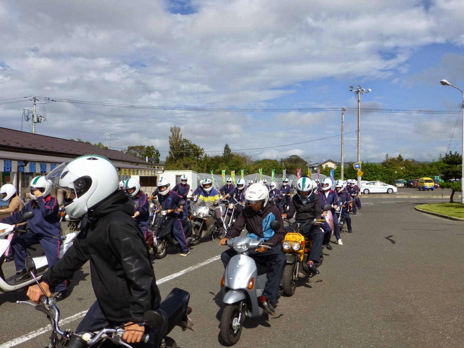 交通安全 バイク通学 宮城県涌谷高等学校