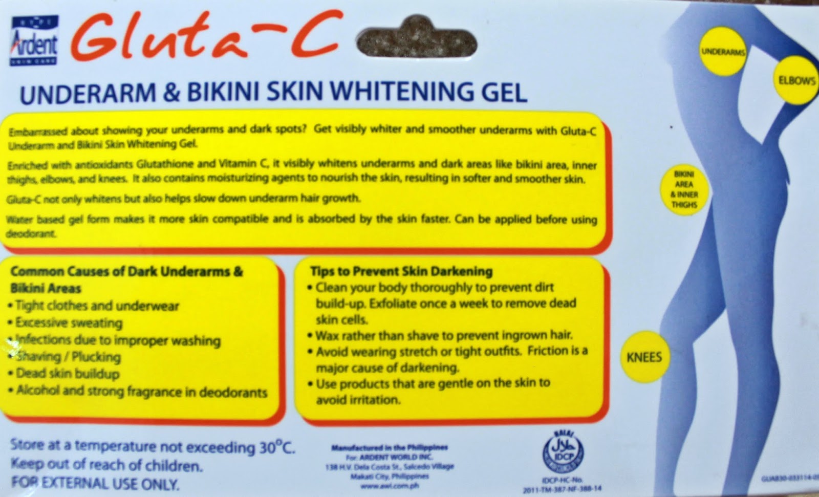GlutaC Intense Whitening Underarm & Bikini Skin Whitening Gel Review