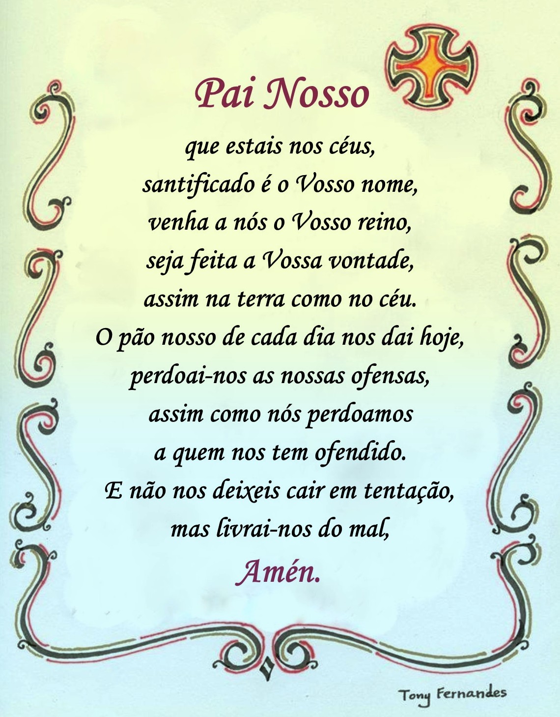 TōnFerns A Nostalgic Journey (Tony Fernandes) The Lord's Prayer in