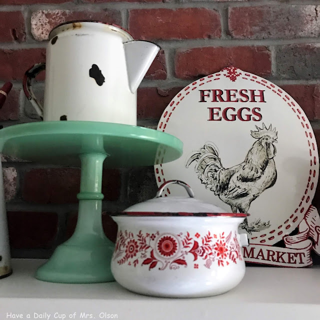 Have a Daily Cup of Mrs. Olson-Farmhouse Style Mantle