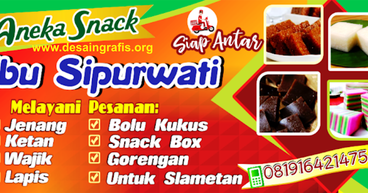 Contoh Spanduk Aneka Jajanan desain spanduk keren