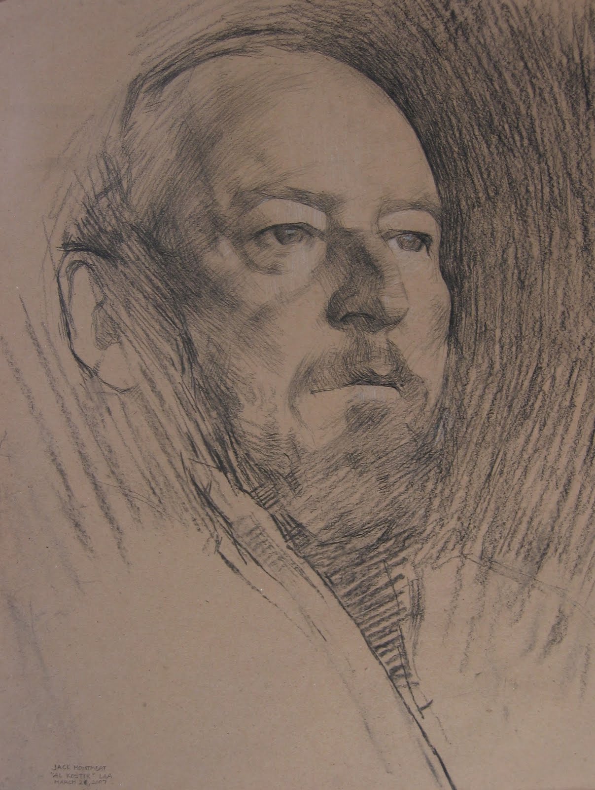 JackMontmeatPaintings: drawing on toned paper
