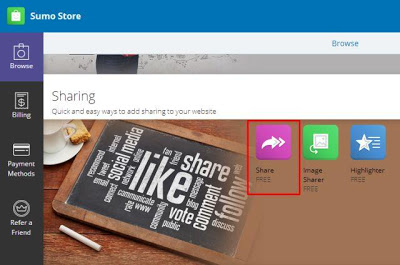 Memilih Share Free Sumo Store Cara Membuat Tombol Share Melayang di Blog