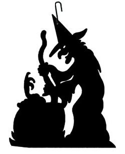halloween witch and cauldron silhouette pictures clipart gif Images