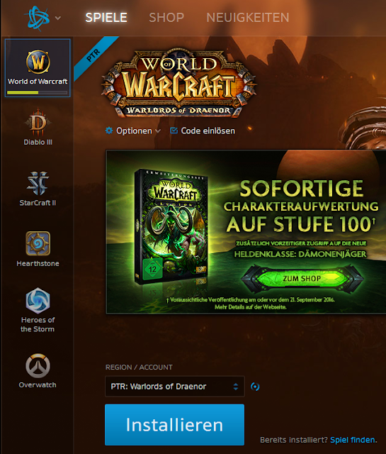 Master of World of Warcraft Install Legion Beta Client