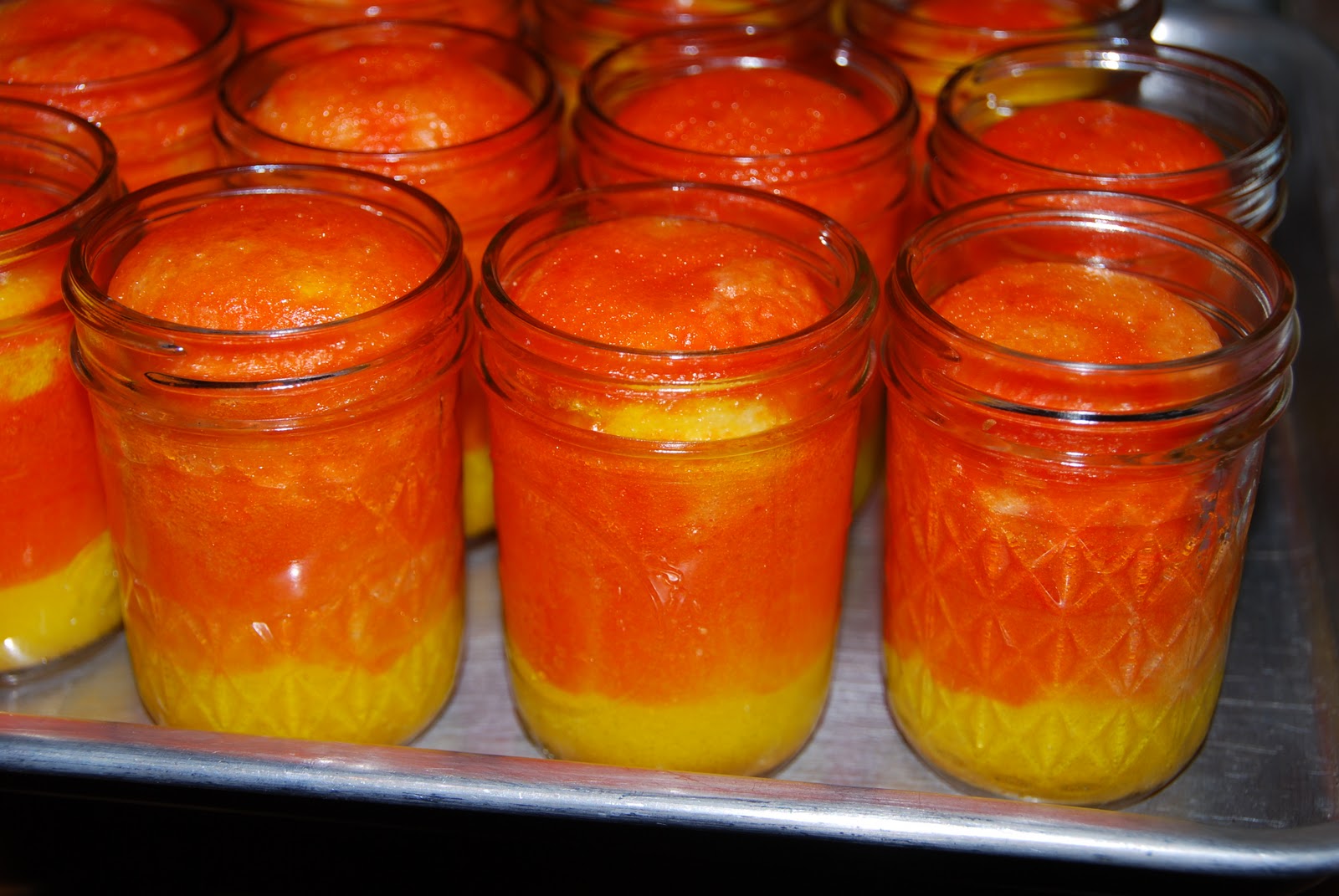 Life's a Bowl of Cherries Candy Corn Cake in a Jar