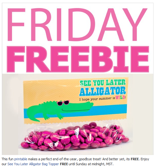 See You Later Alligator Bag Topper Printable