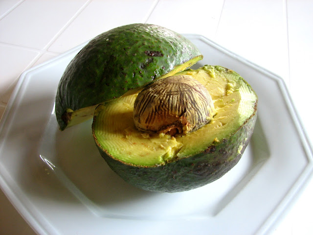avocado in  plate