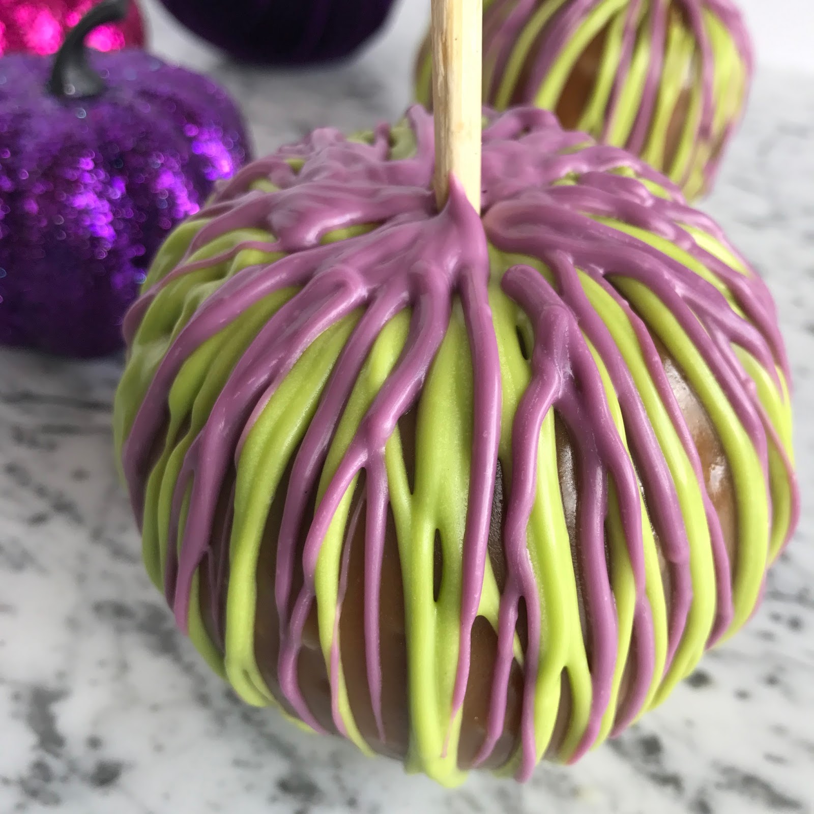 Halloween Caramel Apples Purple Chocolat Home