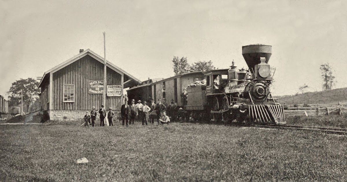 Vintage Railroad Pictures Train on Utica & Black River, location unknown
