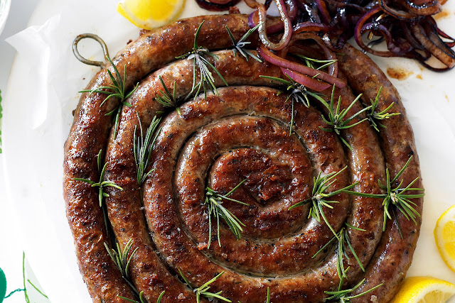 Sausage Coil with Feta Cream Sausage Coil with Feta Cream