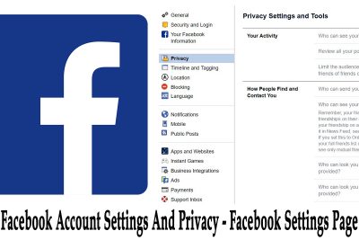 Facebook Privacy Page - Facebook Account Settings And Privacy