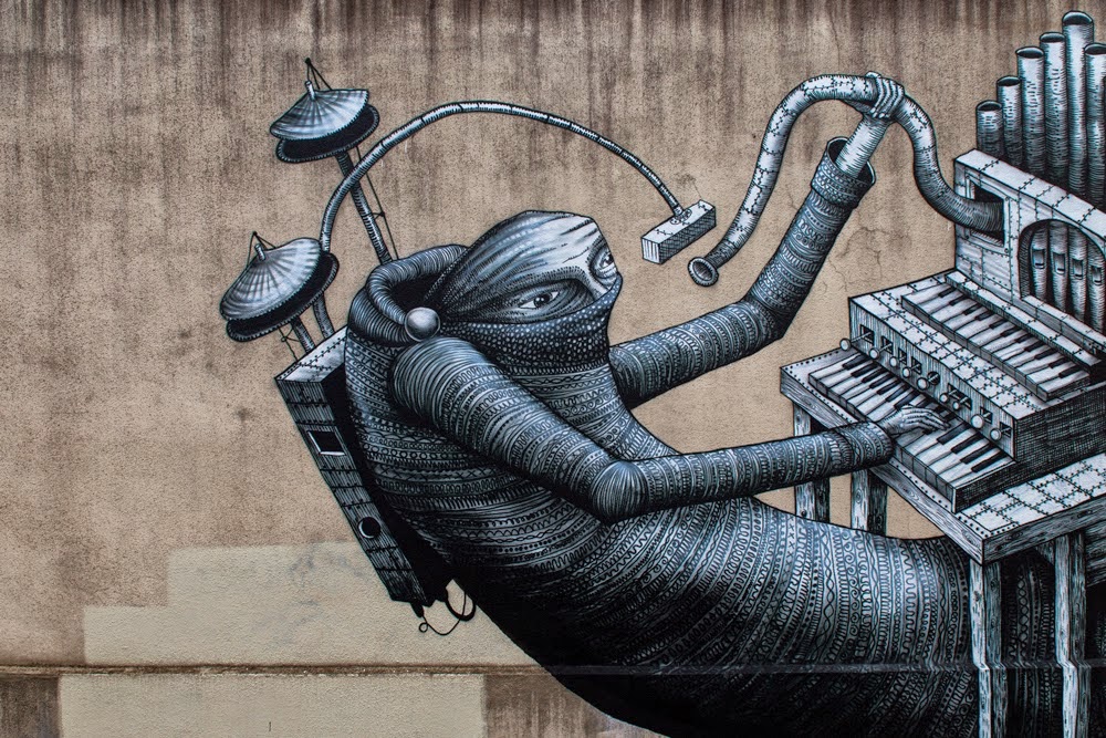 Phlegm creates a massive new mural in Dunedin, New Zealand StreetArtNews