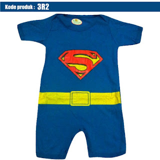 Jual Romper bayi motif Superman harga murah bahan katun tebal grosir pabrik