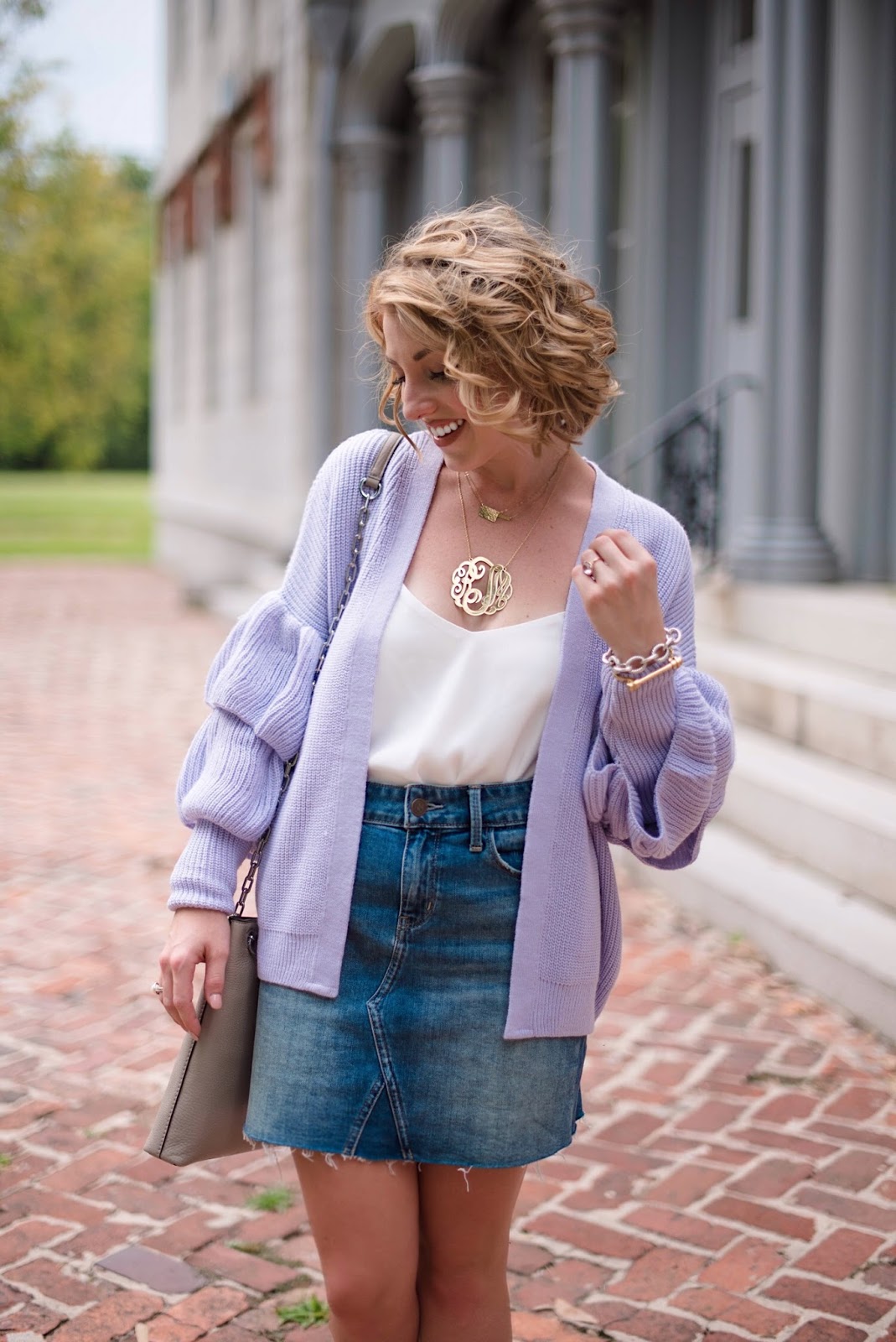 Ruffle Sleeve Cardigan - Something Delightful Blog (click through for the full post)