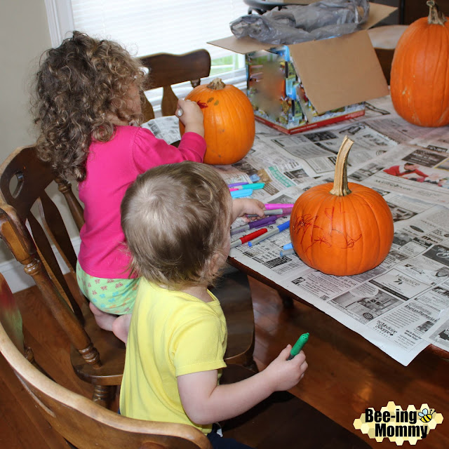 Pumpkin Carving With A Drill Toddler Pumpkin Decorating