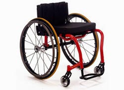 Photo of sleek, sporty-looking lightweight wheelchair