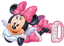 Alfabeto de Minnie Mouse con alitas D.
