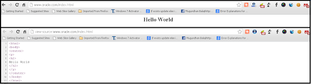 Oracle website saying - "Hello World" , is it a Hack ?