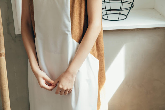 最美的夜 短袖拼接長洋裝浮光白