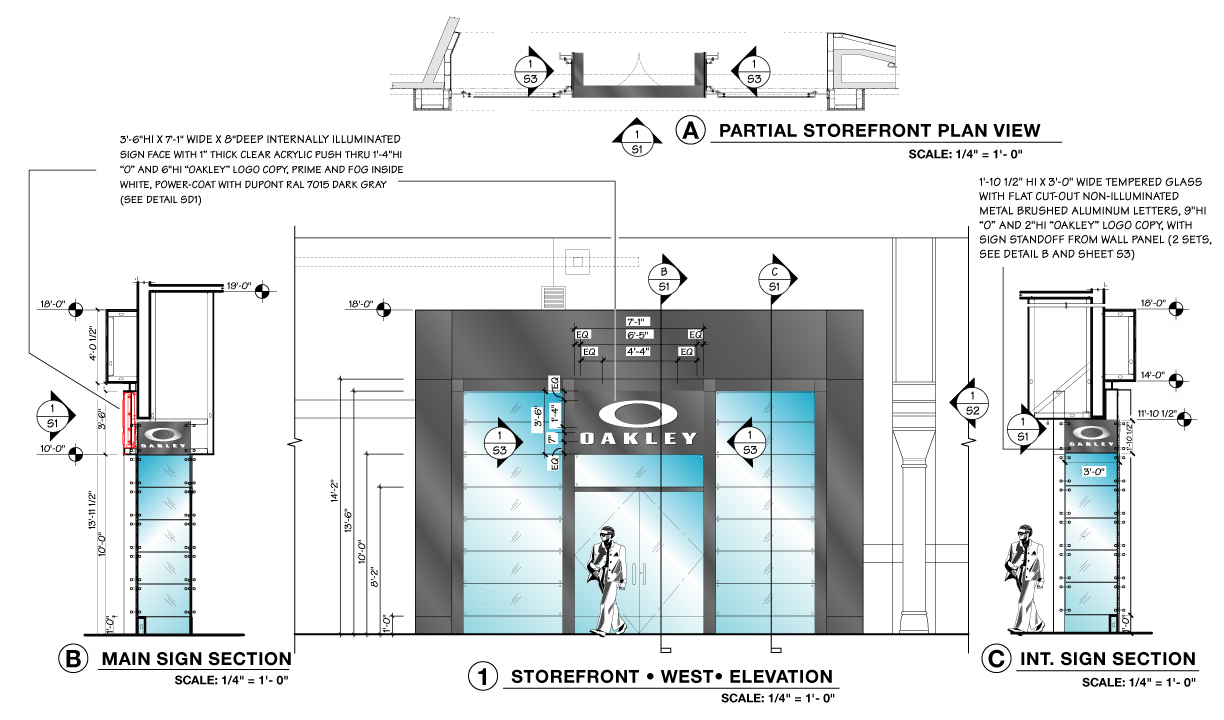 RICHWOOD BORJA • Online Portfolio OAKLEY • Irvine CA • Interior mall signs