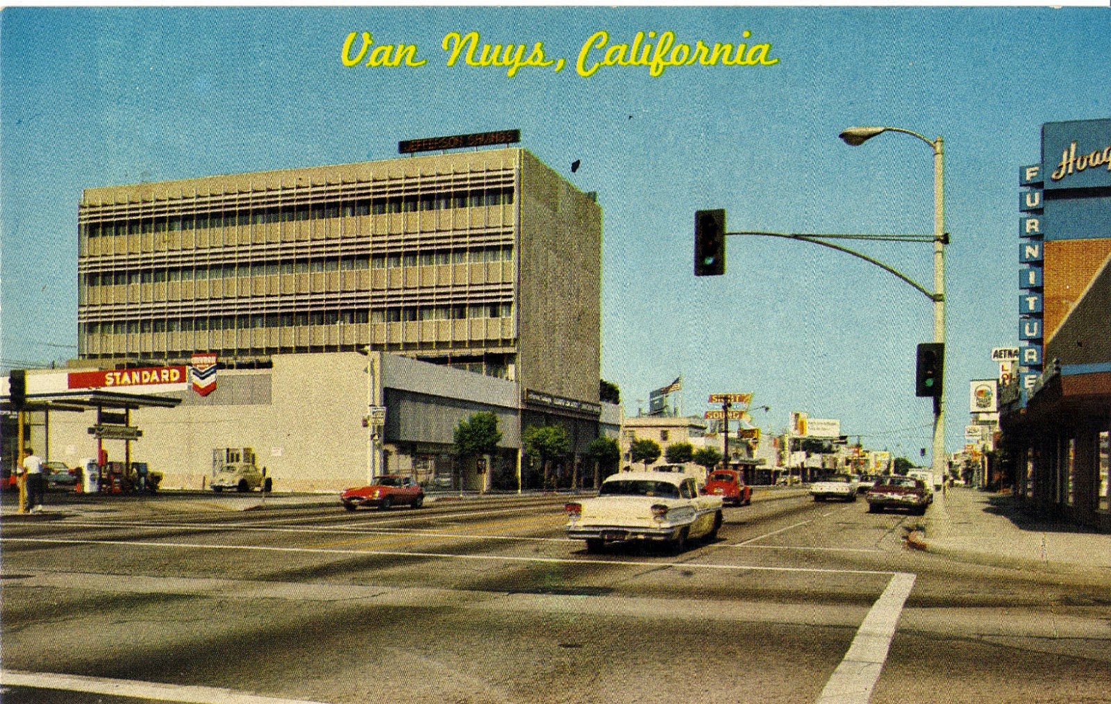 Victory Blvd and Vesper Ave in Van Nuys Postcard San Fernando Valley Blog