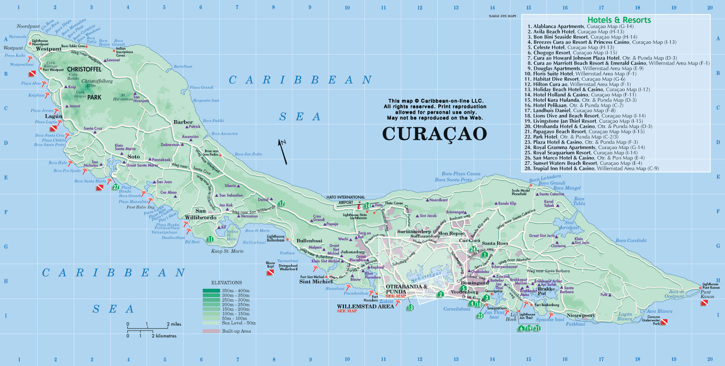 Mapas de Willemstad - Curaçao | MapasBlog