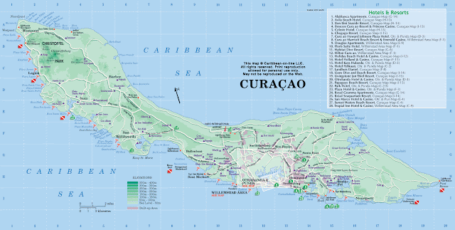 Mapa de Curaçao