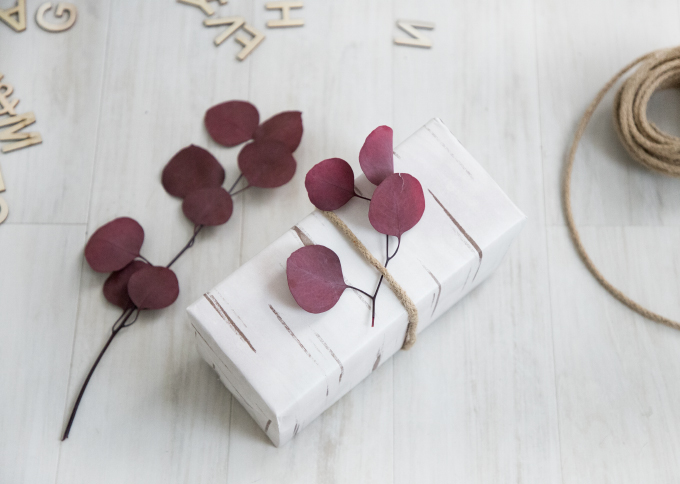 Envoltorios bonitos con eucalipto