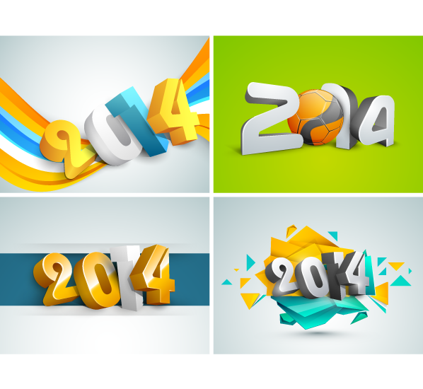 4 Logos del 2014 - Vector