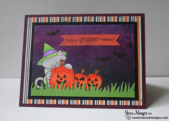 Cat Halloween Card by Jess Moyer for Newton's Nook Designs | Newton's Perfect Pumpkin Stamp Set