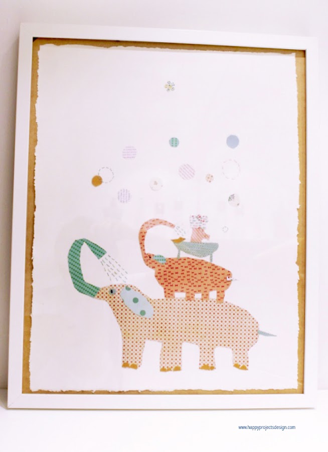 collage con papeles de scrapbook