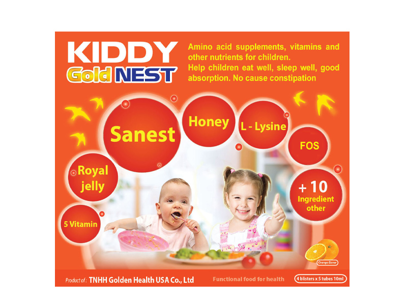 KIDDY GOLD NEST Bổ sung acid amin, vitamin và các dưỡng chất cần thiết cho trẻ Cây Thuốc Nam