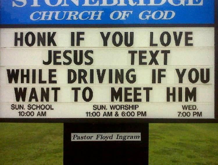 Funny Great Church Signages