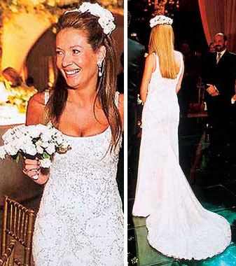Donata Meireles Vestido de noiva, casamento com Nizan Guanaes