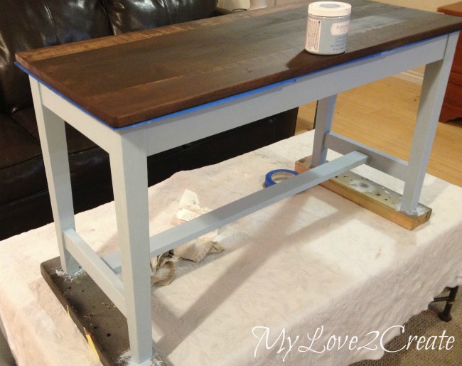 Using chalk paint for bottom of bench