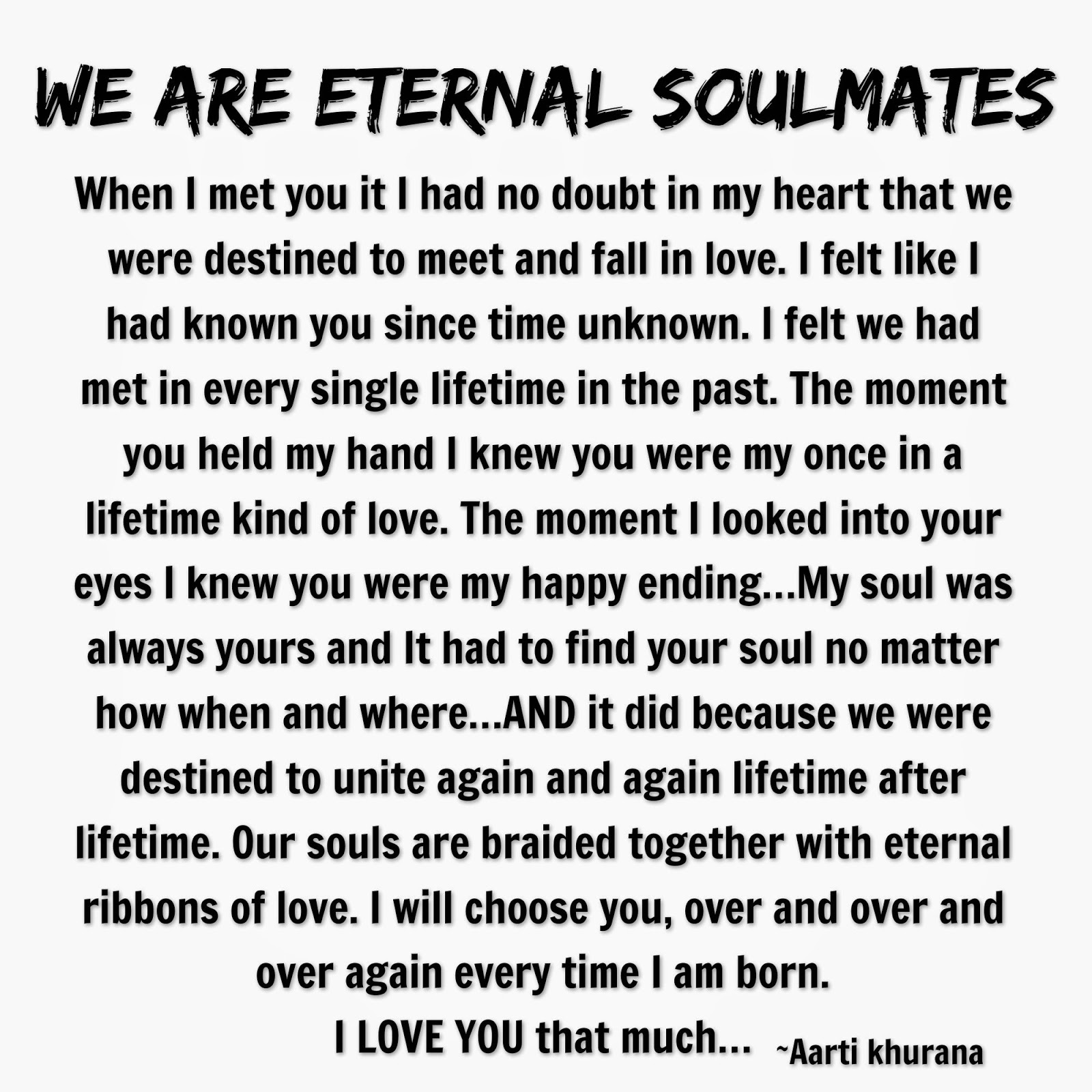 We Are Eternal Soulmates