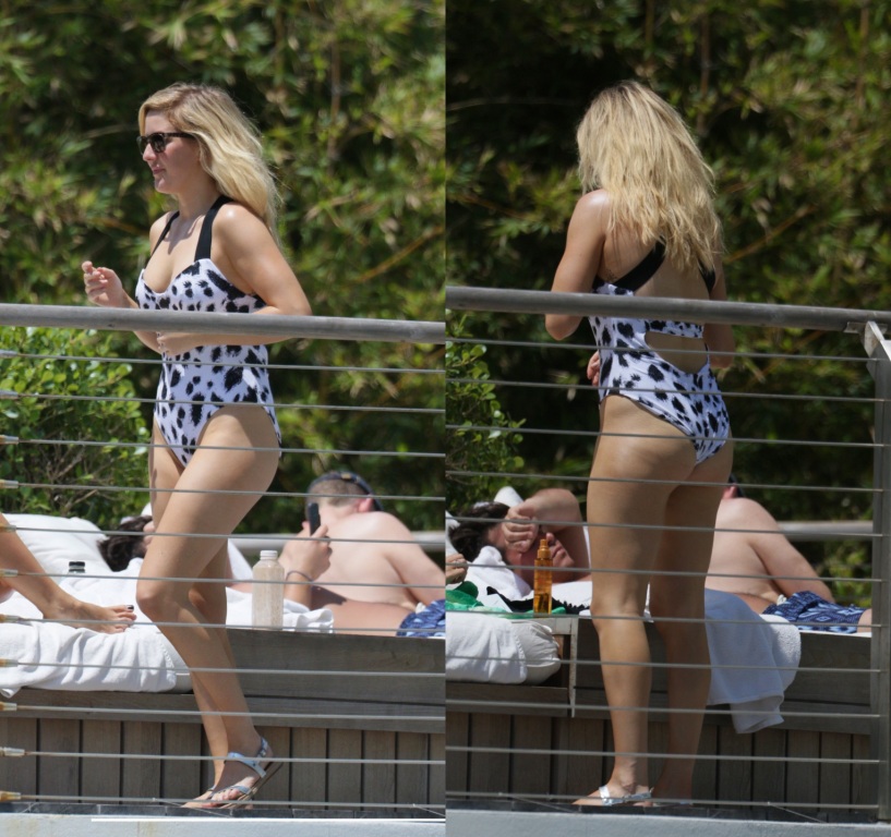 Ellie Goulding sizzles in a swimsuit in Miami.