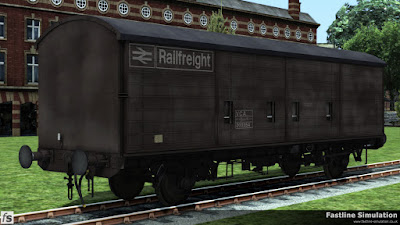 Fastline Simulation: This example of a maroon liveried VCA has seen considerable traffic and is decidedly faded and patchy.