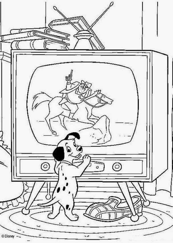 Desenhos dos 102 Dálmatas para colorir, pintar, imprimir ou preparar atividades educativas