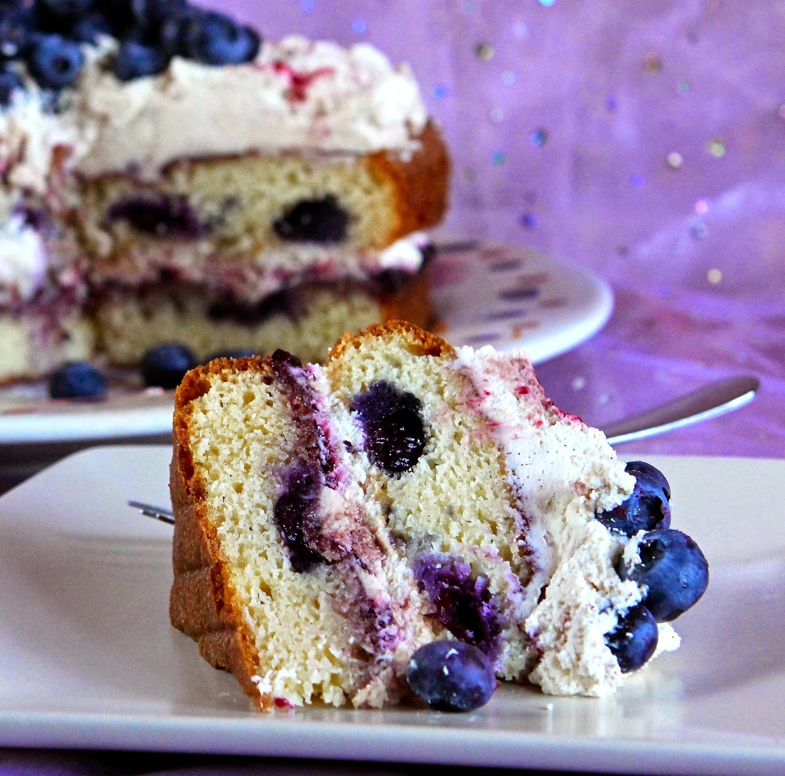 Gluten Free Alchemist VanillaBlueberry Cake with Meringue Cream
