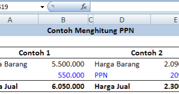 Menghitung Pajak Pertambahan Nilai Ppn Dengan Rumus Dalam Microsoft Excel Adhe Pradiptha