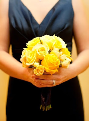 Yellow wedding flowers