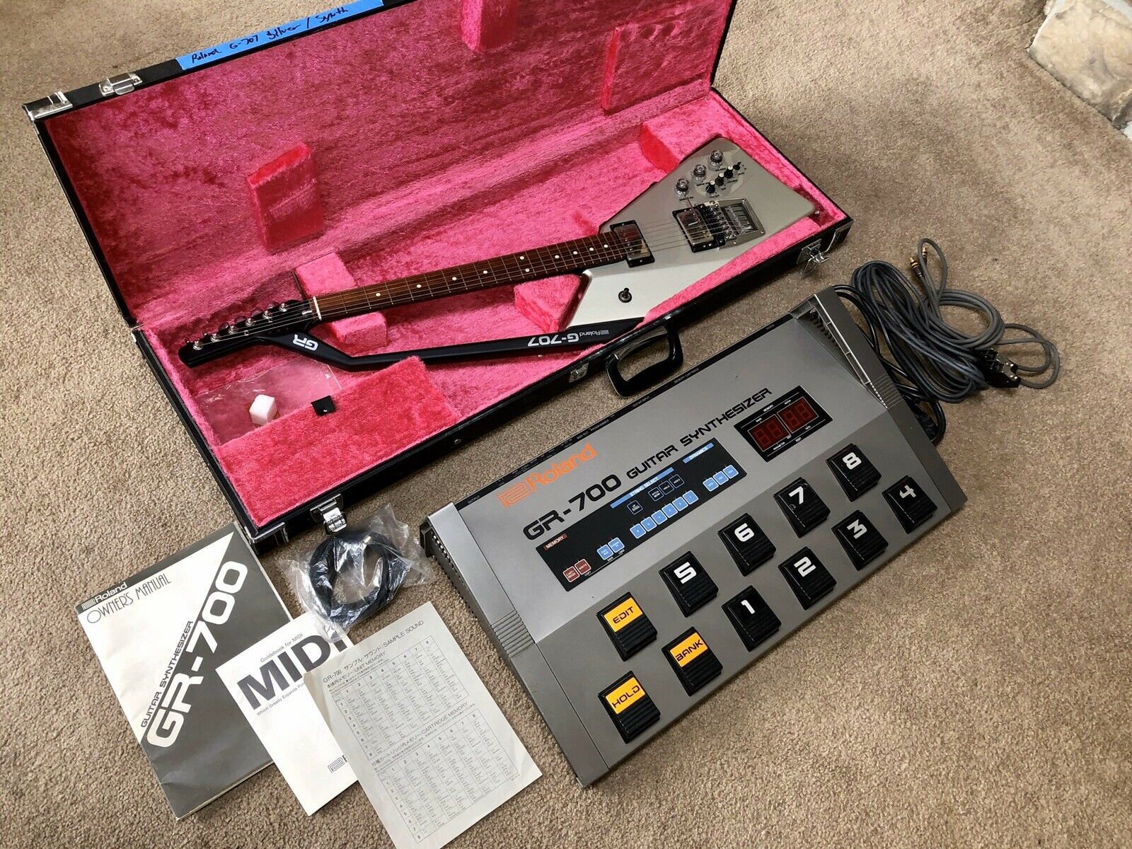 MATRIXSYNTH Rare Roland GR700 & G707 Roland Guitar, Synth Set