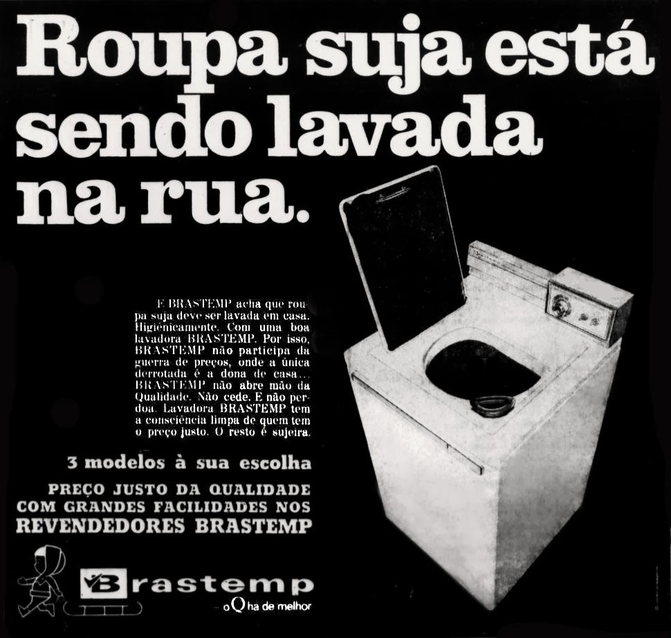 Propaganda antiga da Lavadora Brastemp no início dos anos70