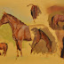 First horse life painting of 2013- bit rusty!