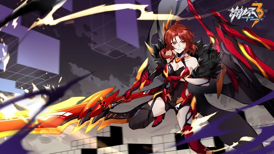 Anime, Girl, Red Hair, Big Sword, Murata Himeko, Honkai Impact 3rd, 4K, 4.493 Wallpaper Anime, Girl, Red Hair, Big Sword, Murata Himeko, Honkai Impact 3rd, 4K, 4.493 Wallpaper