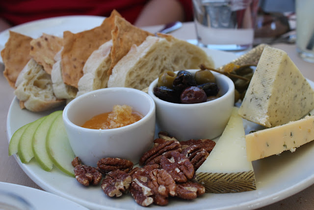 Three cheese platter at Ponte Family Estate Winery, Temecula, Calif.